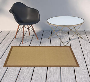 8' X 13' Beige Indoor Outdoor Area Rug