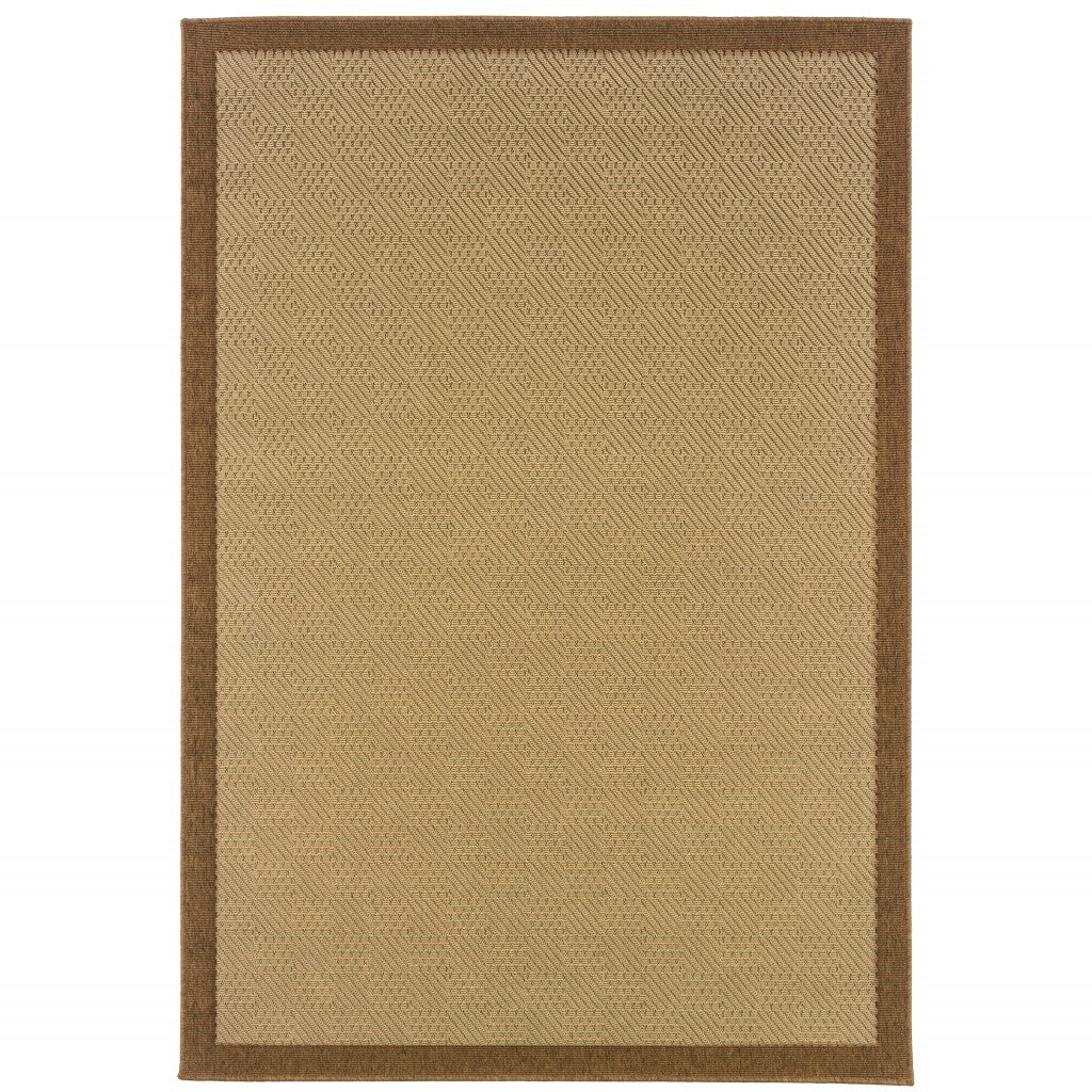 8' X 13' Beige Indoor Outdoor Area Rug