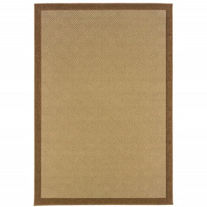 8' X 13' Beige Indoor Outdoor Area Rug