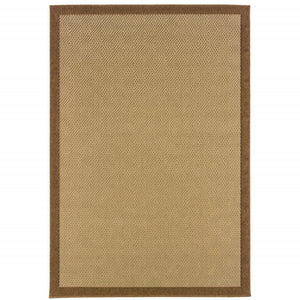 8' X 13' Beige Indoor Outdoor Area Rug