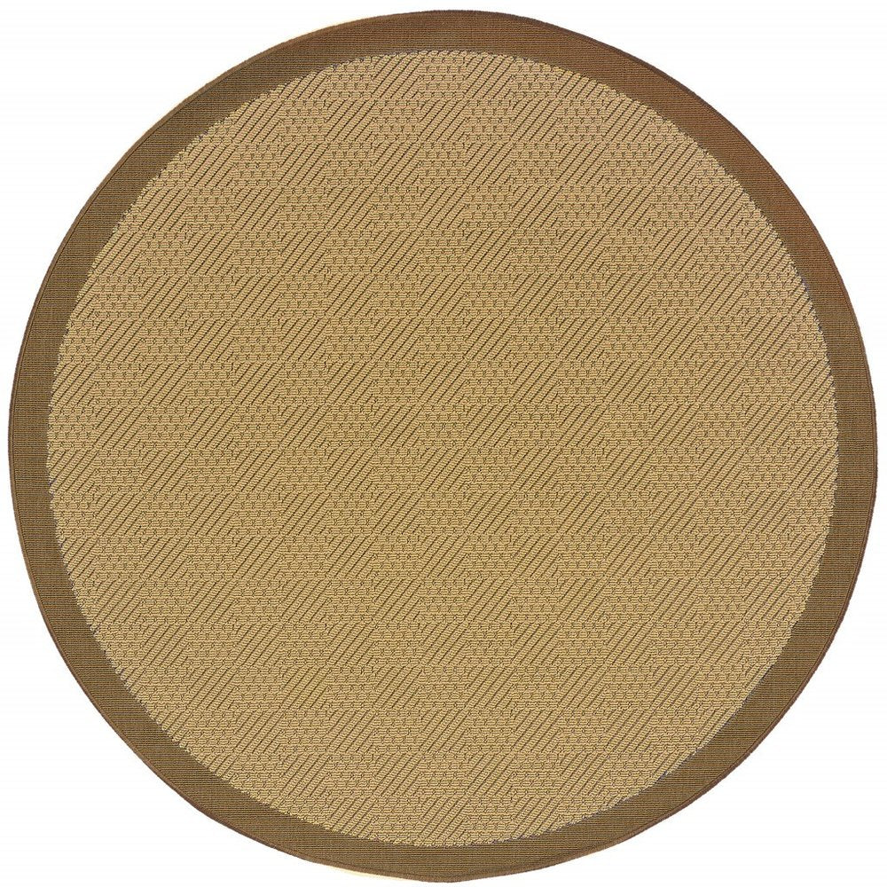 8' X 13' Beige Indoor Outdoor Area Rug