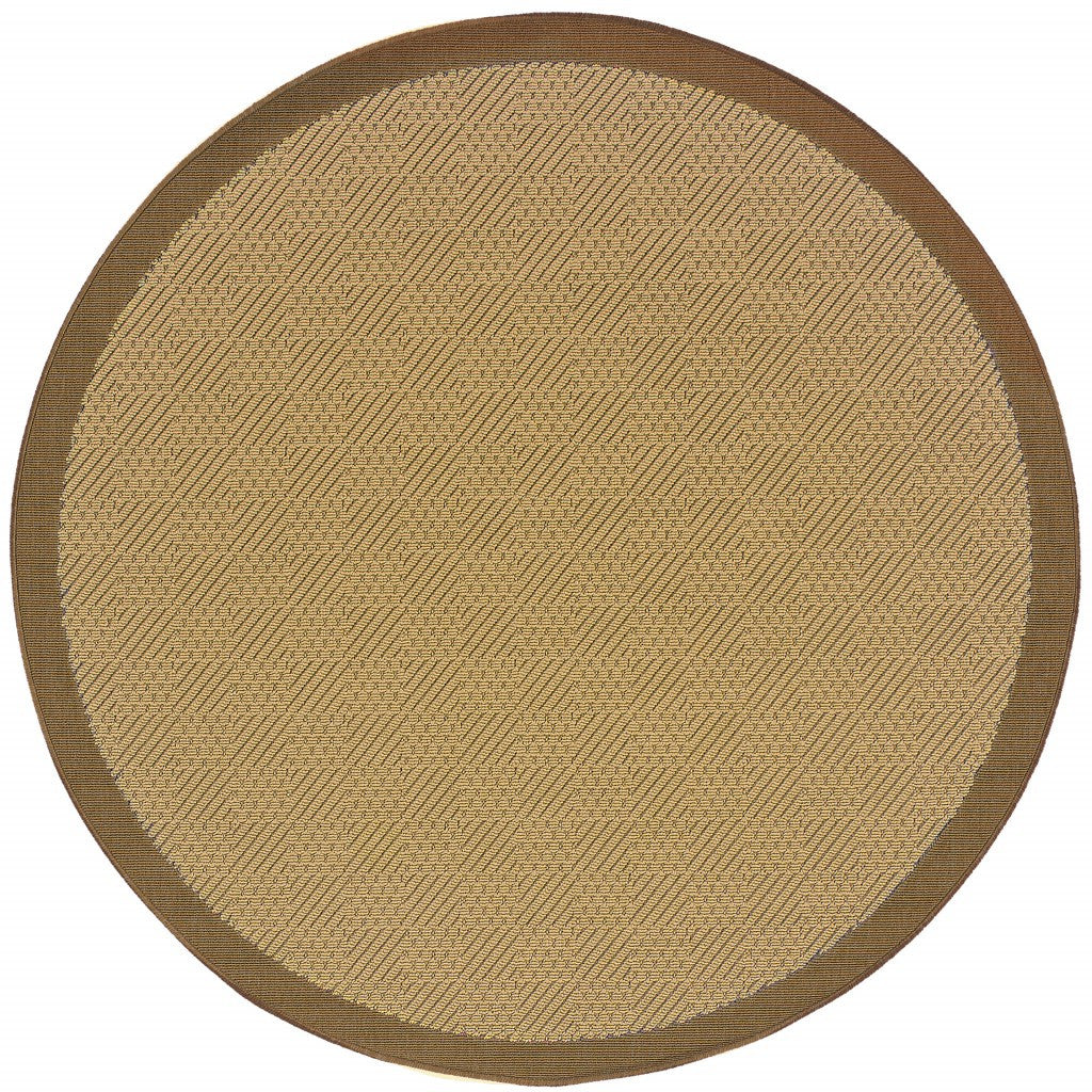 8' X 13' Beige Indoor Outdoor Area Rug