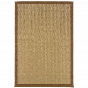 8' X 13' Beige Indoor Outdoor Area Rug