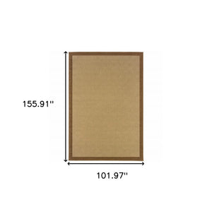 8' X 13' Beige Indoor Outdoor Area Rug