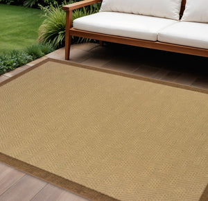 8' X 13' Beige Indoor Outdoor Area Rug