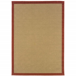 8' X 13' Beige Indoor Outdoor Area Rug
