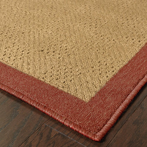 8' X 13' Beige Indoor Outdoor Area Rug