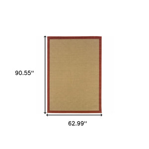 8' X 13' Beige Indoor Outdoor Area Rug