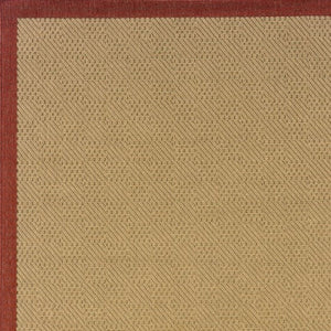 8' X 13' Beige Indoor Outdoor Area Rug