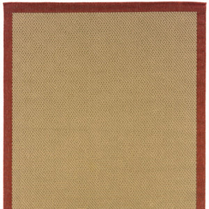 8' X 13' Beige Indoor Outdoor Area Rug