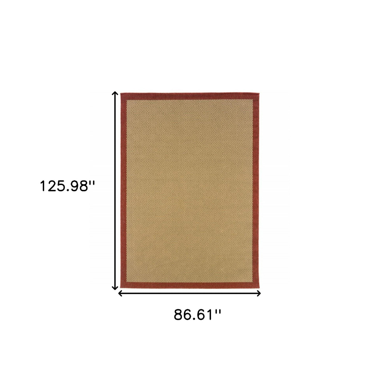 8' X 13' Beige Indoor Outdoor Area Rug