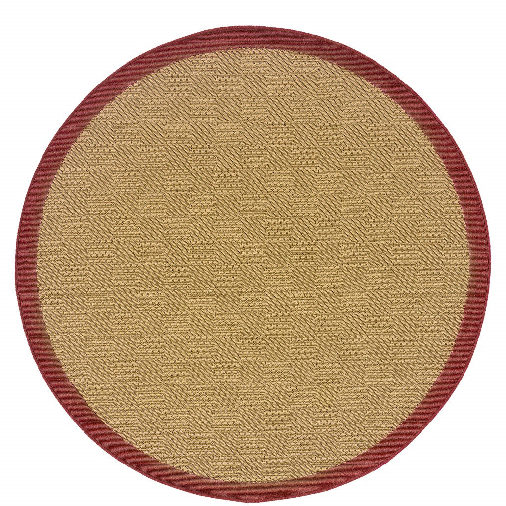 8' X 13' Beige Indoor Outdoor Area Rug