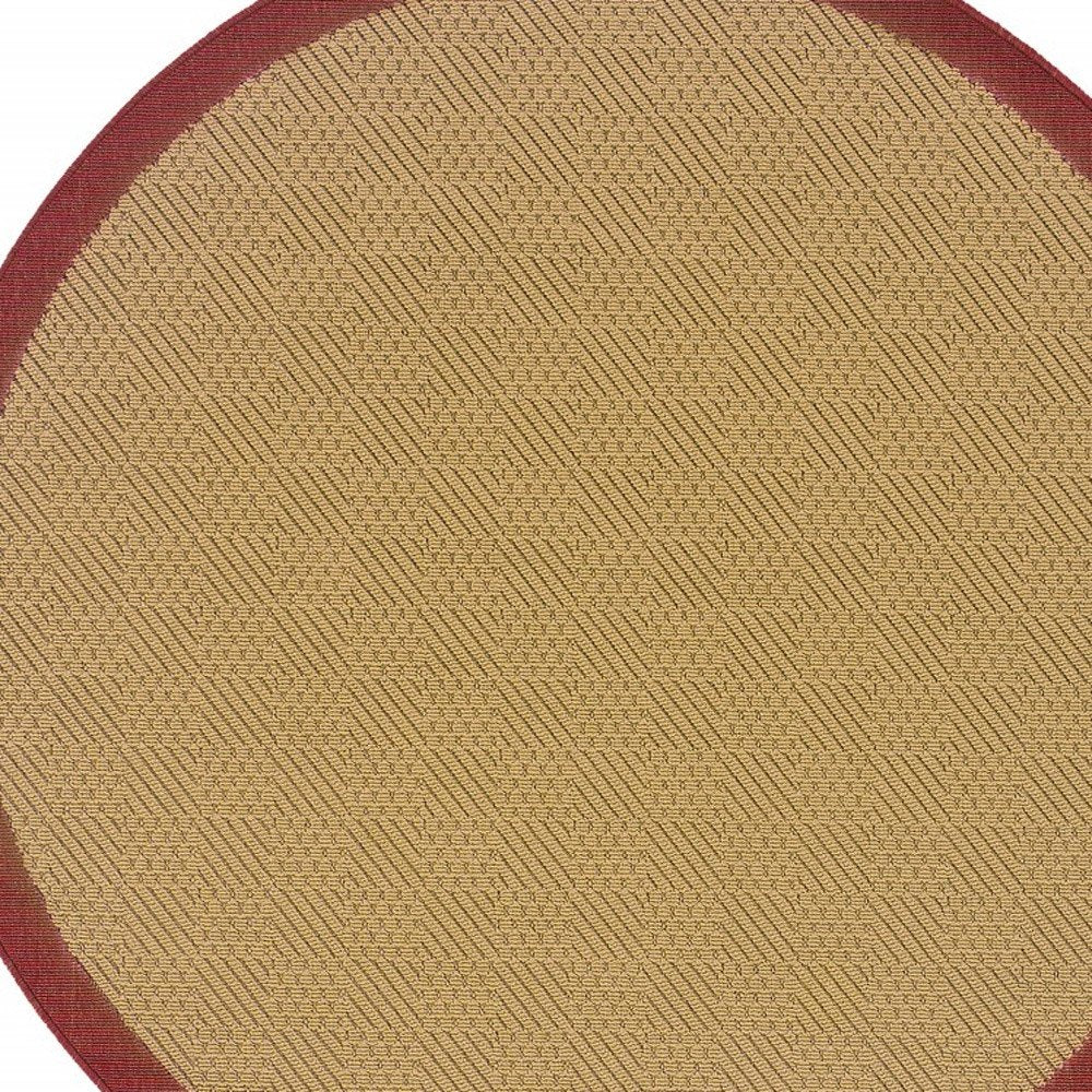 8' X 13' Beige Indoor Outdoor Area Rug