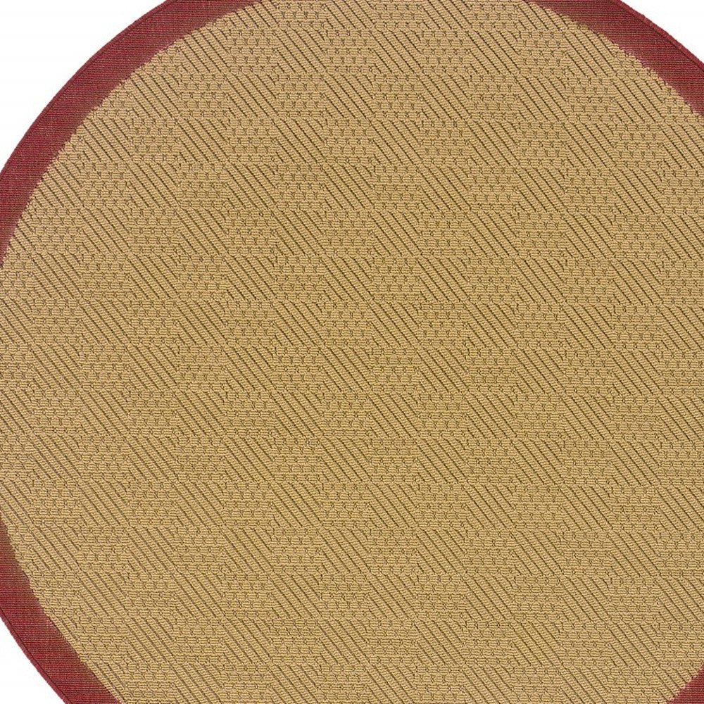 8' X 13' Beige Indoor Outdoor Area Rug