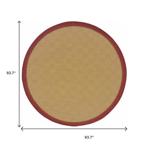 8' X 13' Beige Indoor Outdoor Area Rug