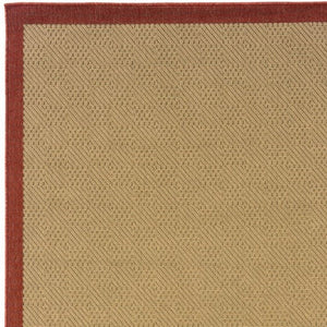 8' X 13' Beige Indoor Outdoor Area Rug