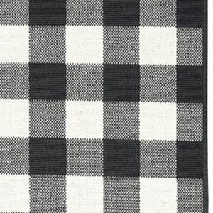 8' Black And Ivory Indoor Outdoor Runner Rug