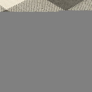 8' Gray And Ivory Indoor Outdoor Runner Rug