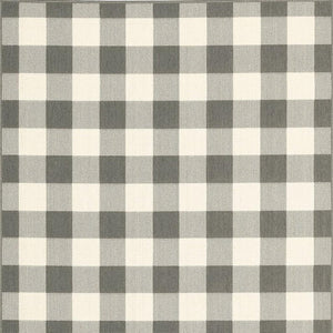 7' X 10' Gray And Ivory Indoor Outdoor Area Rug