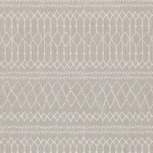 10' X 13' Gray And Ivory Indoor Outdoor Area Rug