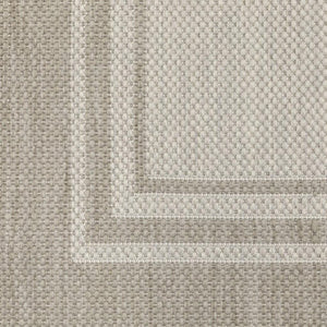 7' X 9' Gray And Ivory Indoor Outdoor Area Rug