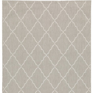 3' X 5' Gray And Ivory Indoor Outdoor Area Rug