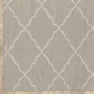3' X 5' Gray And Ivory Indoor Outdoor Area Rug
