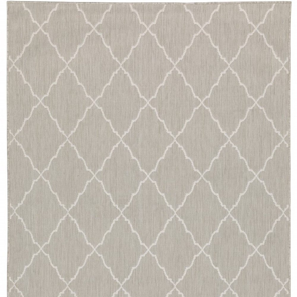 3' X 5' Gray And Ivory Indoor Outdoor Area Rug