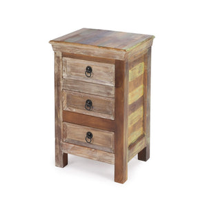 16" Modern Rustic Three Drawer Accent Chest