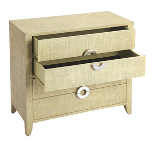 34" Beige Manufactured Wood Four Drawer Chest