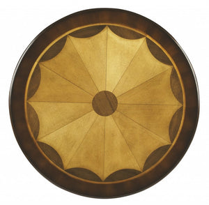 30" Brown Wood Round Coffee Table