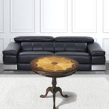 30" Brown Wood Round Coffee Table