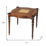 32" Brown Solid Wood Square Coffee Table