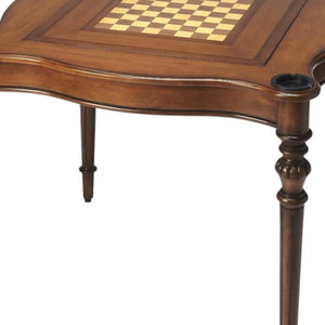 32" Brown Solid Wood Square Coffee Table