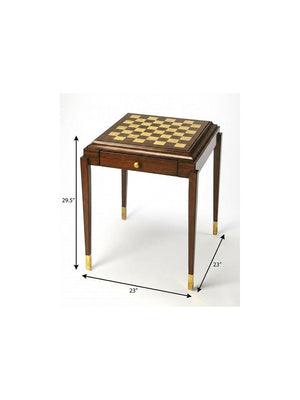 23" Brown Wood Square Coffee Table With Drawer