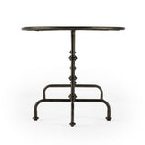 38" Silver Aluminum Oval Coffee Table