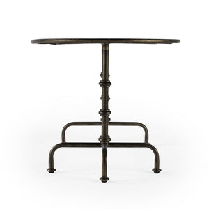 38" Silver Aluminum Oval Coffee Table