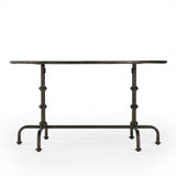 38" Silver Aluminum Oval Coffee Table