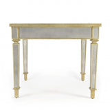 36" Brown and Silver Wood Coffee Table