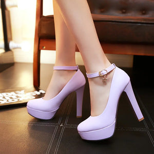 Elegant High Heeled Waterproof Club Shoes for Women