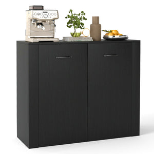38" Buffet Modern Sideboard Cabinet with Storage-Black