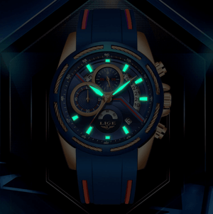 Men's Waterproof Modern Watch With Rubber Straps Multifunction Watches Unique Design Perfect Gift