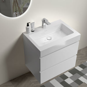 Alice - Bathroom Vanity With Large Storage, Sink Wall Mounted Floating Bathroom Vanity For Modern Bathroom, One-Piece Sink Basin Without Drain And Faucet by Couch.com