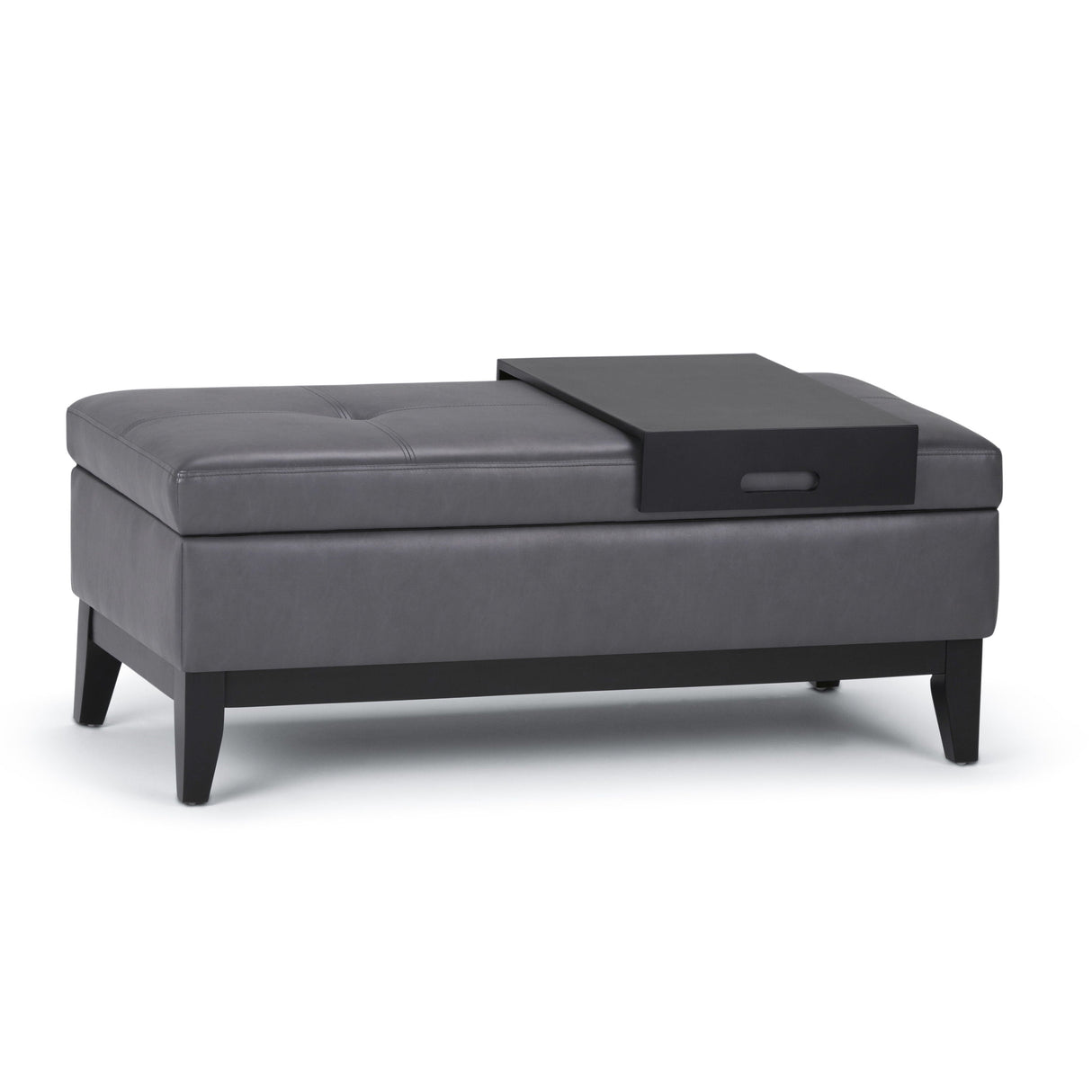 Oregon - Contemporary Storage Ottoman Bench With Tray by Couch.com