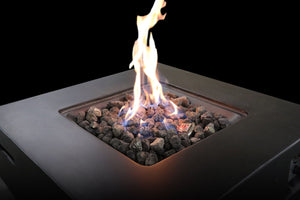 Reinforced - Propane & Gas Fire Pit Table - Charcoal by Couch.com