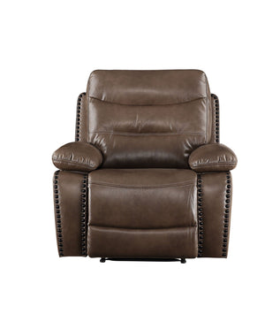 Aashi - Leather Gel Match Recliner Chair - Brown by Couch.com