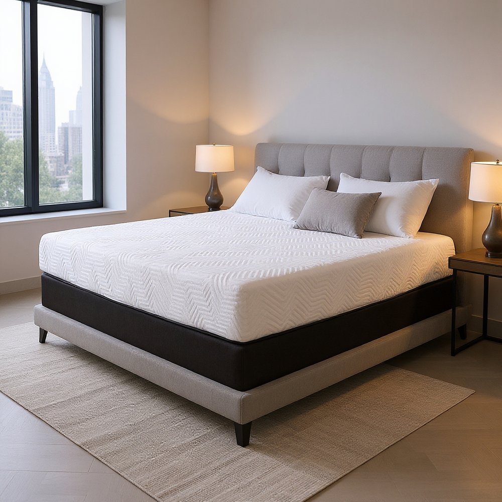 10.5" Hybrid Lux Memory Foam And Wrapped Coil Mattress Twin