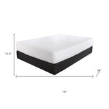 10.5" Hybrid Lux Memory Foam And Wrapped Coil Mattress Twin