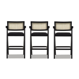 Milan - Modern Webbing Back Stool With Arms (Set of 3) by Couch.com