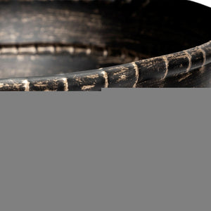 Set of Two Black Metal Decorative Bowl